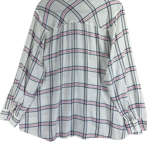 Plus Size Flannel Shirt Women Plaid Shirt Casual soft sz 2X Mystyle - Picture 6 of 15